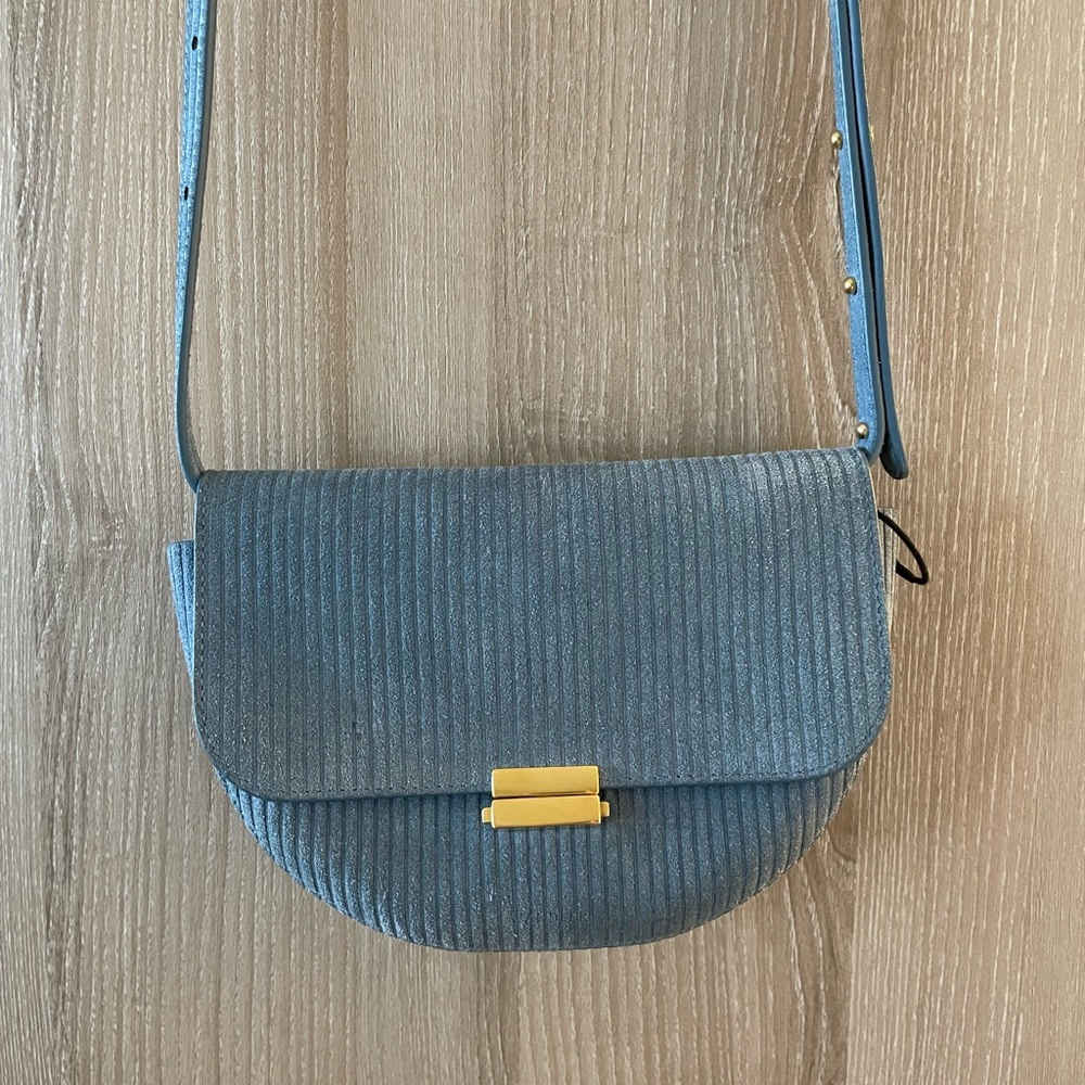 Wandler - Belt Anna Buckle Blue Suede Leather Cross Body